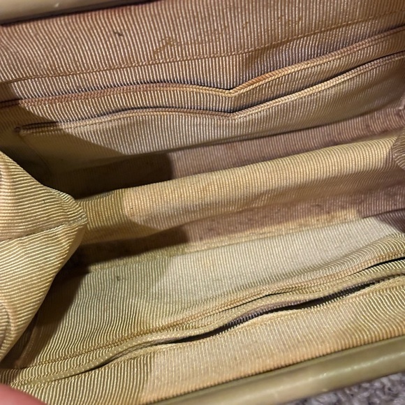 Vintage Judith Leiber for Bonwit Teller Double-Gusset Frame Bag — Taupe Leather - Picture 13 of 16